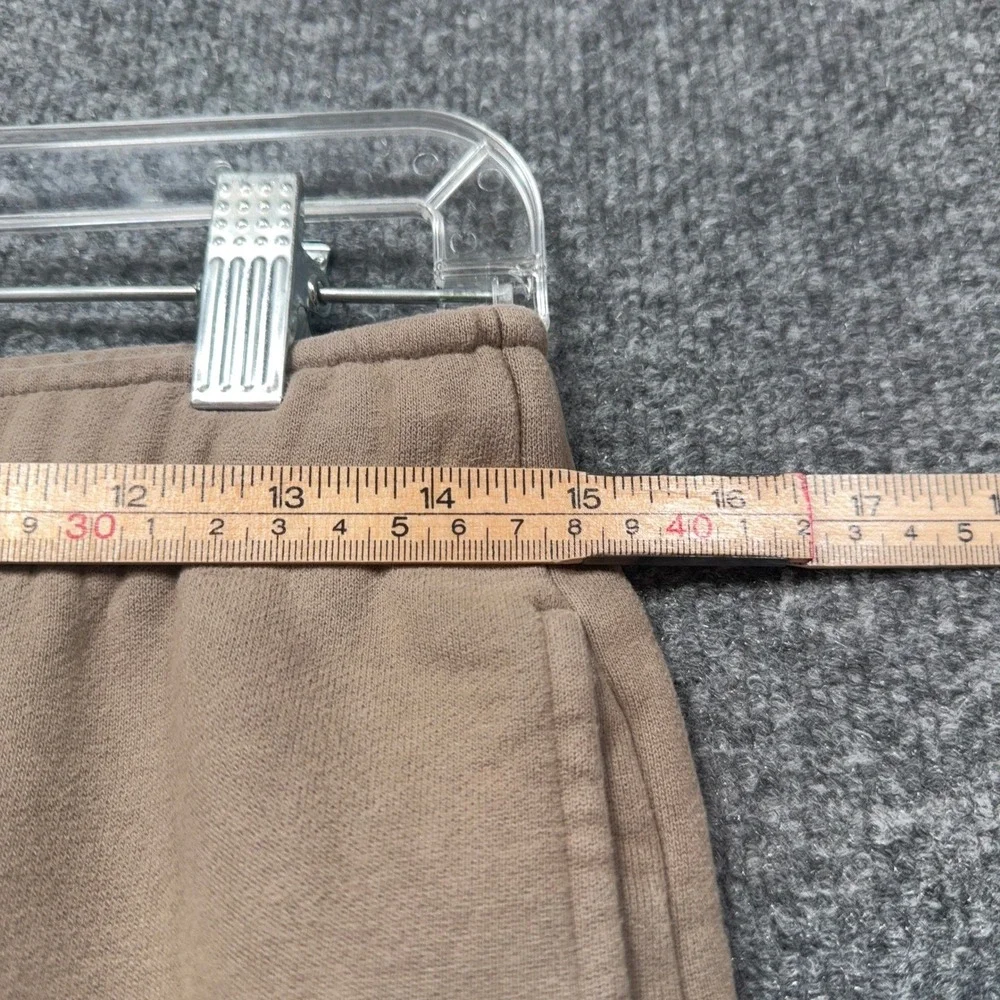 Aritzia Sweatpants Womens XS Tan Mega Fit Wide Leg Cozy Fleece Lounging Relaxed